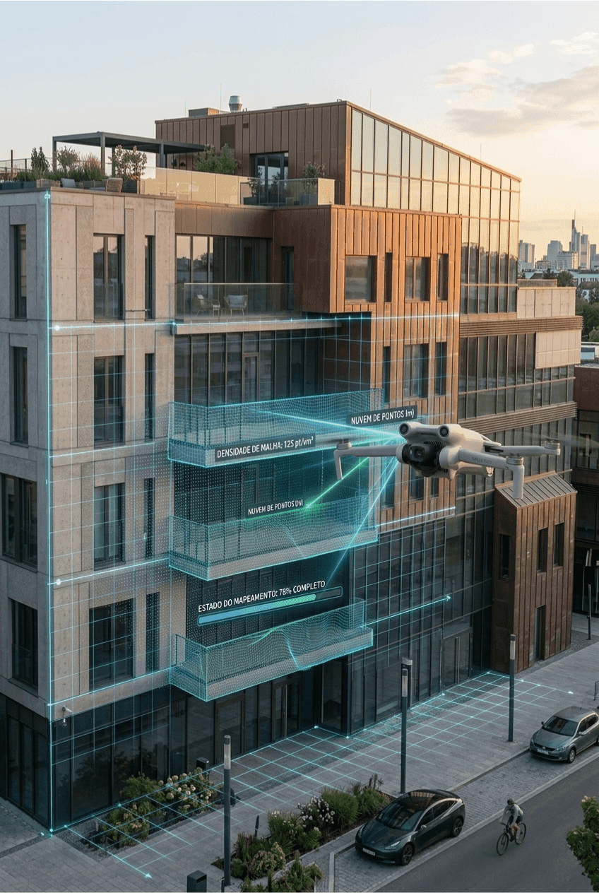 Mapeamento 3D de Fachada com Drone
